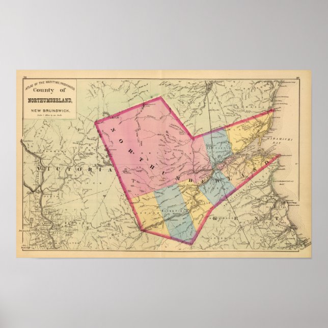 Póster Northumberland Co., NB (Frente)
