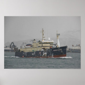 Póster Norton Sound, longliner en el puerto holandés, Ala
