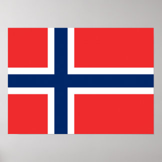 Póster Noruega - Bandera noruega