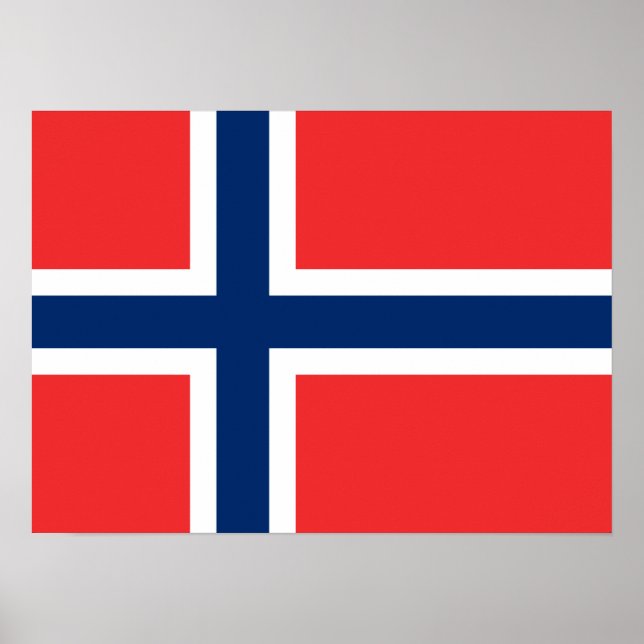 Póster Noruega - Bandera noruega (Frente)