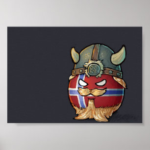 Póster Noruega Countryball