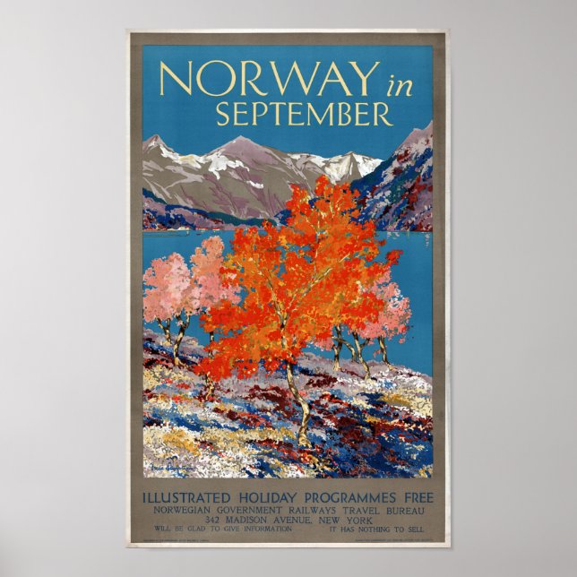 Póster Noruega en setiembre: Reponen afiche de época (Frente)