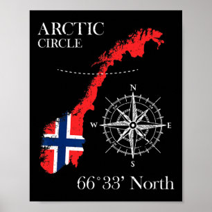 Póster Noruega Escandinavia Senderismo Campista Pesca