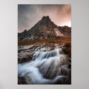 Póster Noruega Islas Lofoten Cascada
