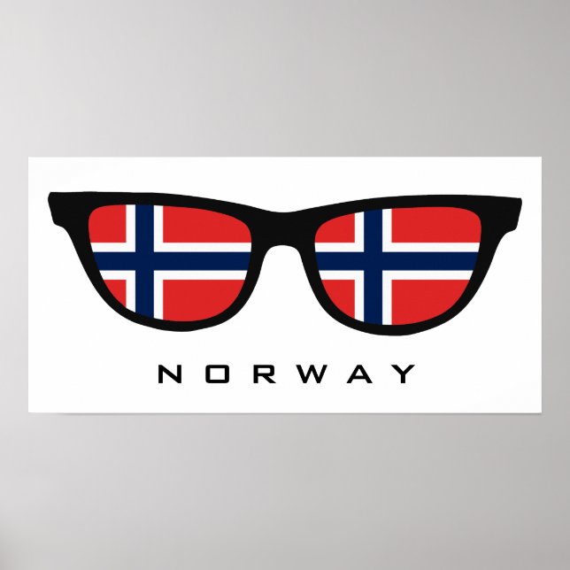Póster Noruega sombras personalizado poster de texto y co (Frente)