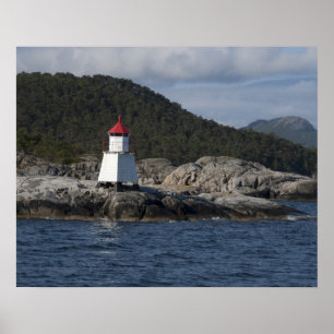 Póster Noruega, Stavanger. Vistas a lo largo de Lysefjord