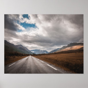 Póster Norway Country Road Landscape Photo