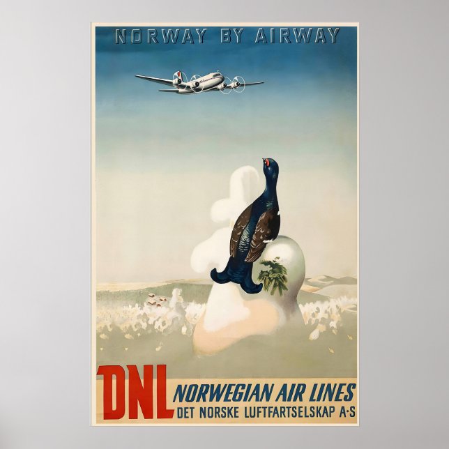 Póster Norway Oslo Winter Sport Skiing Vintage Travel (Frente)