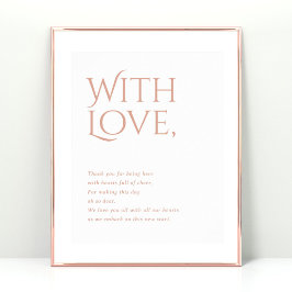 Póster Norwich Boda Gracias por asistir al Rótulo