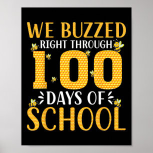 Póster Nos Mojamos Hasta Los 100 Días De Abeja Escolar
