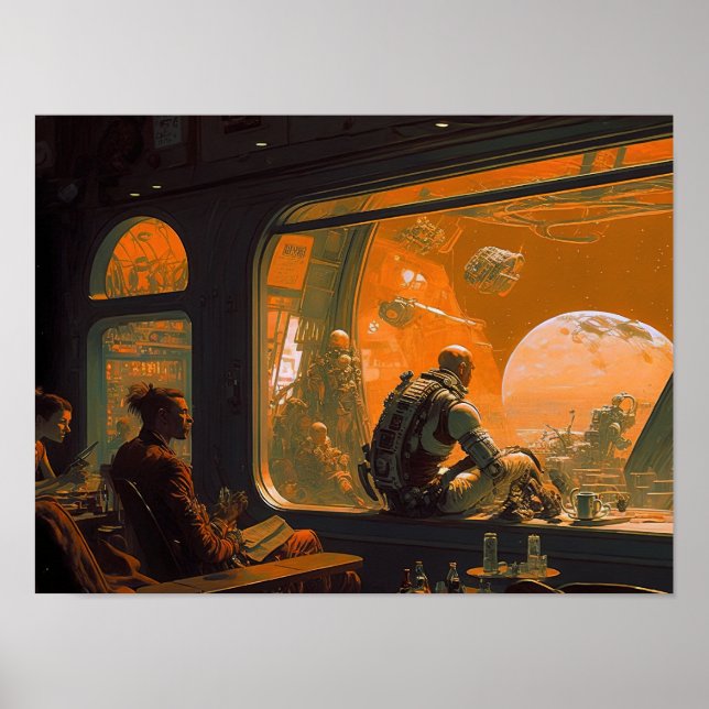 Póster Nos Vemos En El Bar Espacial #4 (Frente)