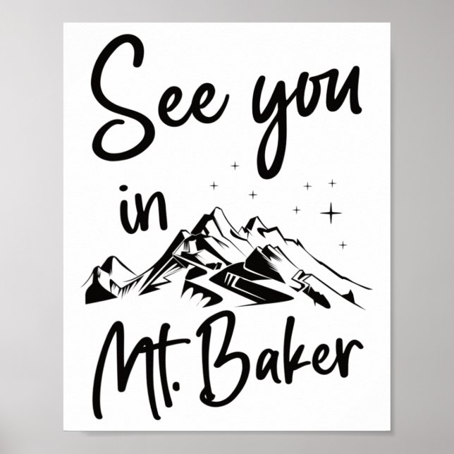 Póster Nos Vemos En Mt. Baker Usa Vacation Ski (Frente)