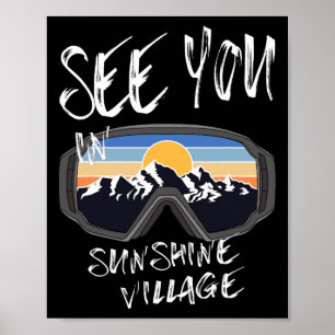 Póster Nos vemos en Sunshine Village Vacation Ski Goggles