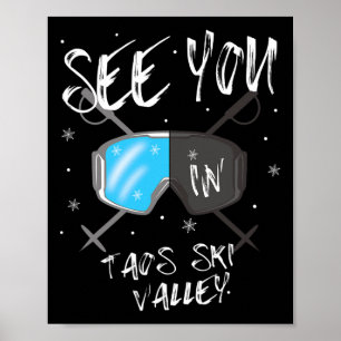 Póster Nos Vemos En Taos Ski Valley Eeuu Senderismo Vacac