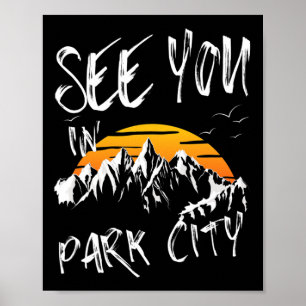 Póster Nos Visitamos En Park City Eeuu Vacation Ski Sende