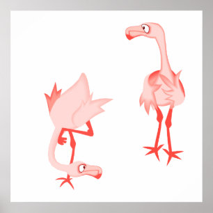 Póster Nosey flamingo