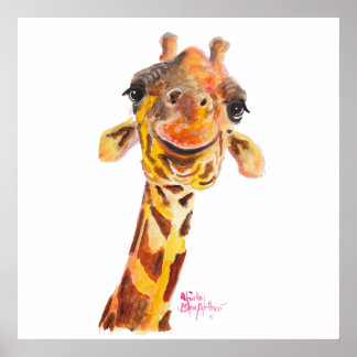 Póster Nosey Giraffe ' Jo ' de Shirley MacArthur