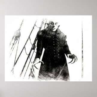 Póster Nosferatu Clásico Monstruo Estilo