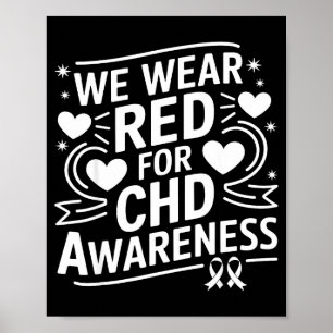 Póster Nosotras Vestimos De Rojo Para La Conciencia De Em