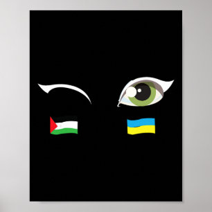 Póster Nosotros Apoyamos A Ucrania Bandera De Palestina B