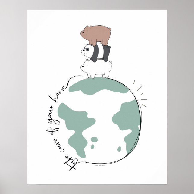 Póster Nosotros compartimos los osos - Cuida tu casa (Frente)