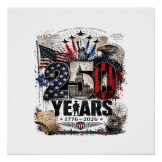 Póster Nosotros El Pueblo Bandera de EE. UU. 1776 250 Año