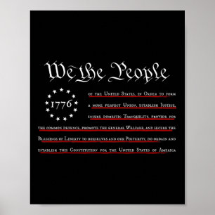 Póster Nosotros El Pueblo Preámbulo Nuestra Constitución