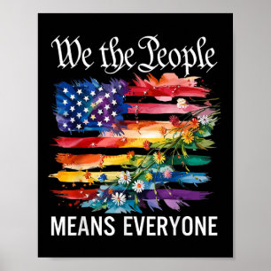 Póster Nosotros El Pueblo Significa Todos Arcoíris Lgbt G