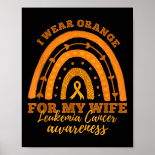 Póster Nosotros llevamos naranja por mi esposa Leucemia C