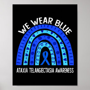 Póster Nosotros usamos azul para la conciencia de Ataxia