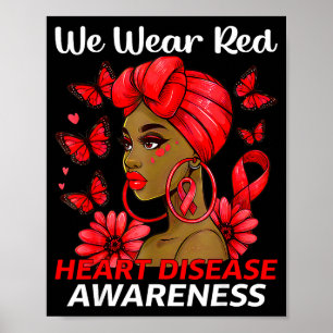 Póster Nosotros Usamos Corazón Rojo Conciencia de la Enfe