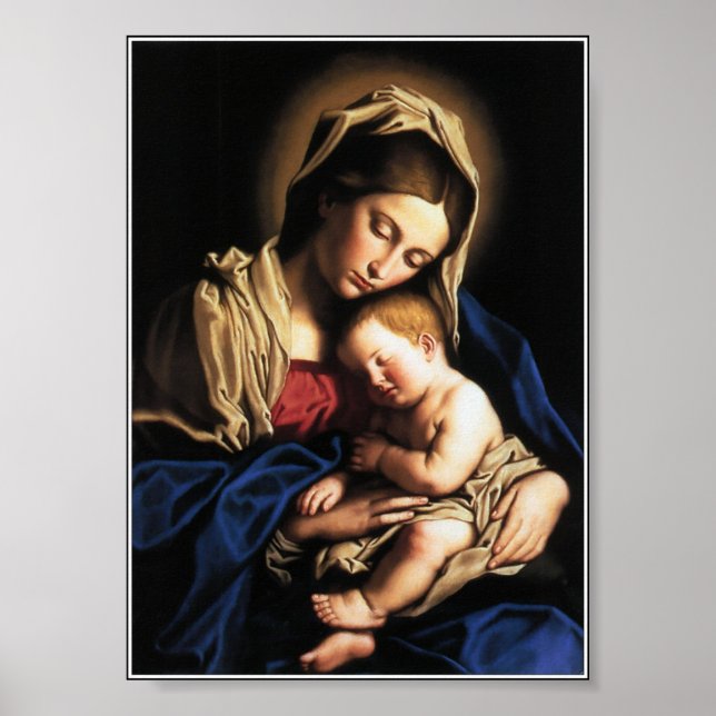 Póster Nossa Senhora e o menino Jesus (Frente)