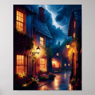 Póster Nostalgia Besada De Lluvia