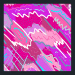 Póster Nostalgia de Nostalgia Pop Art en Magenta<br><div class="desc">Arte abstracto audaz y divertido en rosa y púrpura con marcas y acentos expresivos.</div>