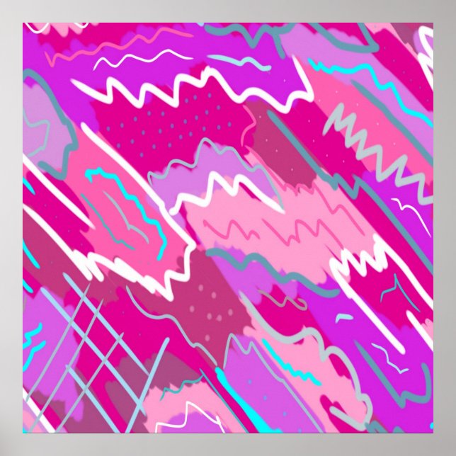 Póster Nostalgia de Nostalgia Pop Art en Magenta (Frente)