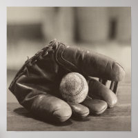 Nostalgia del béisbol - Mitt y Béisbol