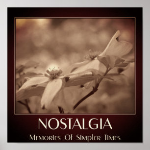 Póster Nostalgia Sepia Dogwood Flor