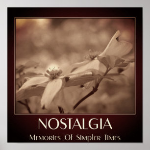 Póster Nostalgia Sepia Flor de Cornejo
