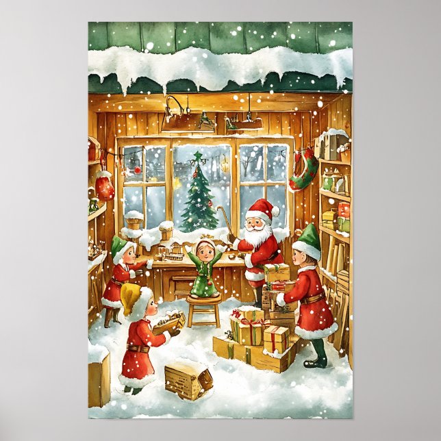 Póster Nostalgic Vintage Christmas Family (Frente)