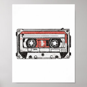 Póster Nostálgica película de retro de Cinta de 80's 90