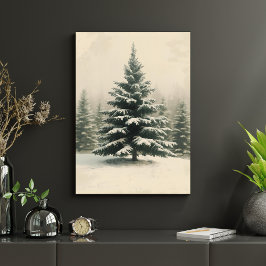 Póster Nostálgico del Árbol de Navidad – Fiesta Na