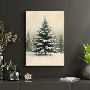Póster Nostálgico del Árbol de Navidad – Fiesta Na