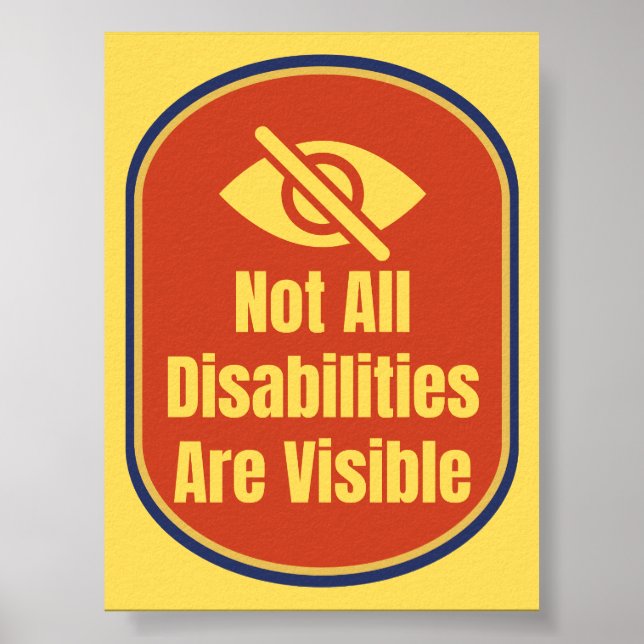 Póster Not All Disabilities Are Visible - Blind Version (Frente)