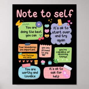 Póster Nota De Consejero Para La Escuela De Salud Mental 