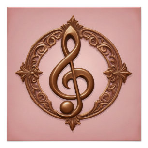Póster Nota de limpieza musical