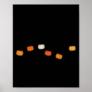 Póster Nota musical Calabaza Caída Maestra de Música Hall