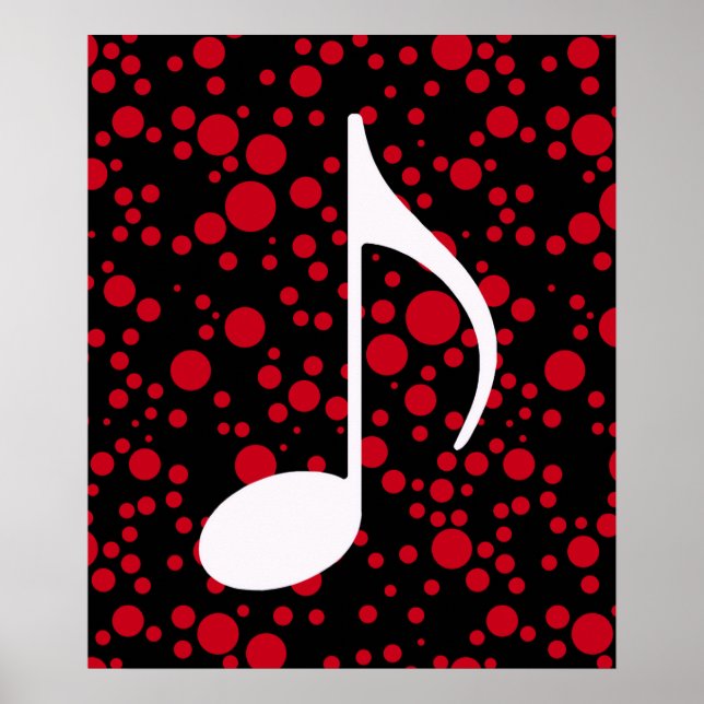 Póster nota musical y puntos (Frente)
