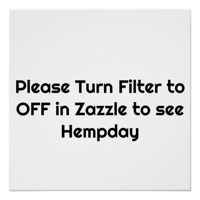 Póster Nota para los clientes de Hempday (Anverso)