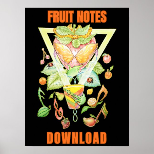 Póster Notas de Fruta Descargar  (Frente)