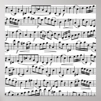Notas de la música de hojas